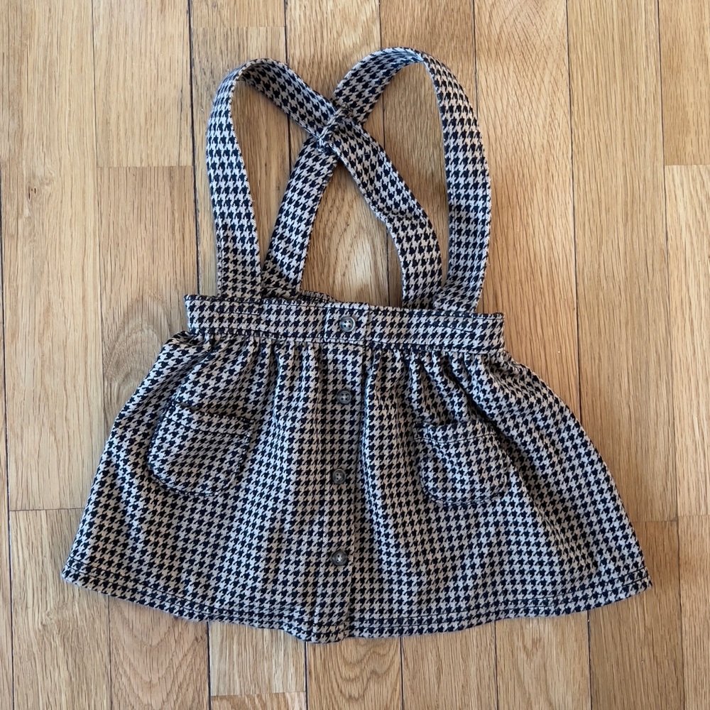 Carter’s Houndstooth Suspender Pinafore Skirt